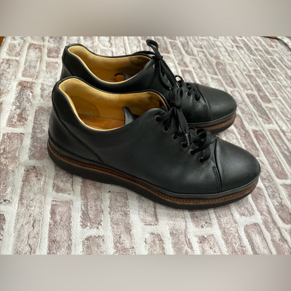 Samuel Hubbard Men's 10.5 M DressFast Casual Dress Shoe Black Leather 2718 EU 44
